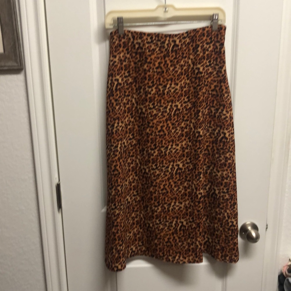 2/$30 Leopard Print Midi Skirt